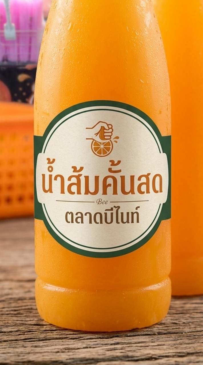 น้ำส้มคั้นสด บีไนท์