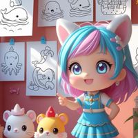 แจกไฟล์ภาพลายเส้นระบายสี สำหรับเด็กๆ ลายน่ารักๆ