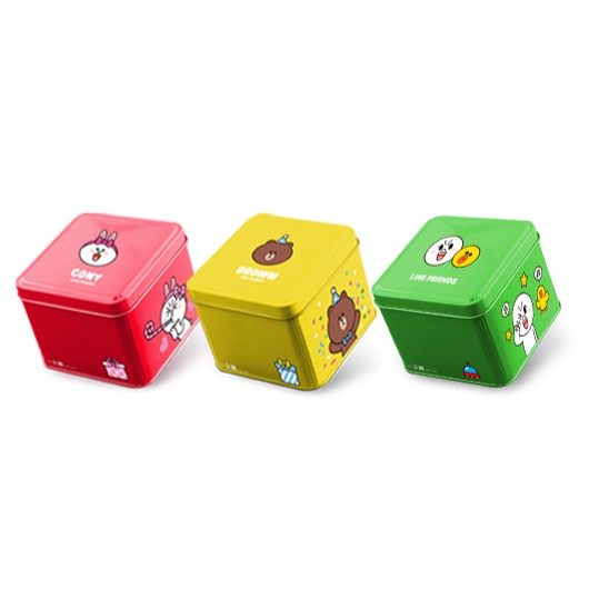 【商品特色】LINE FRIENDS 超人氣角色大集合可愛逗趣的表情，散播美味也散播歡樂。精緻的鐵盒包裝，吃完後還可當收納盒使用，一物兩用划算又環保。【商品規格】內容物/規格：繽紛兔兔x1盒：翠玉茗茶