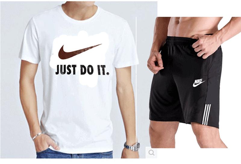 Nike 套裝 運動套裝 男女情侶套裝 愛迪達 休閒套裝 運動短袖上衣 運動褲 夏季休閒運動套裝 透氣舒適短袖T恤 時尚休閒運動服 短褲套裝 短袖兩件套 吸濕排汗套裝