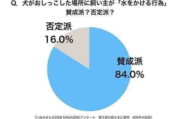 散歩中に犬がオシッコをしたら水をかける 率直な意見は