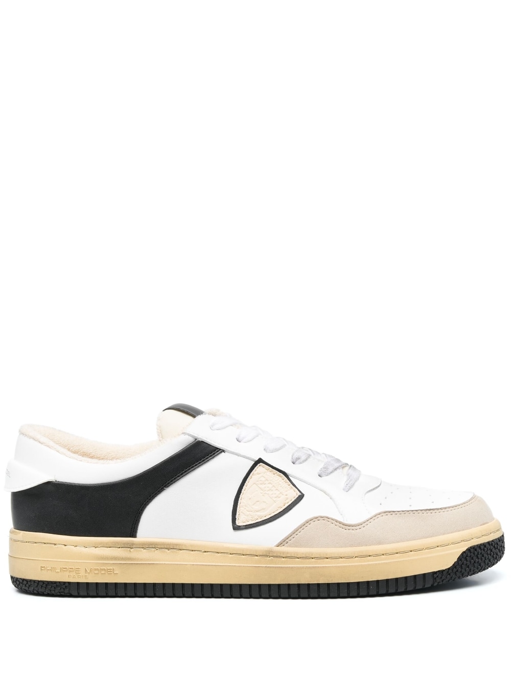 Philippe Model Paris - Lyon Recycle Mixage low-top sneakers - men - Calf Leather/Rubber/Fabric - 40 - White