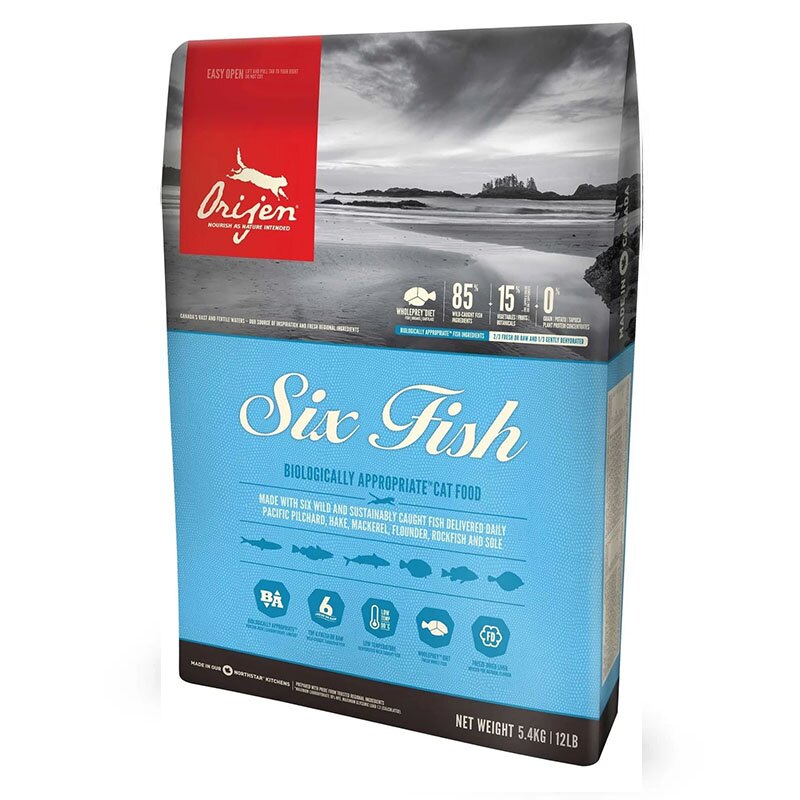 2包優惠賣場【貓糧】Orijen渴望 成幼貓 [六種魚] 1kg