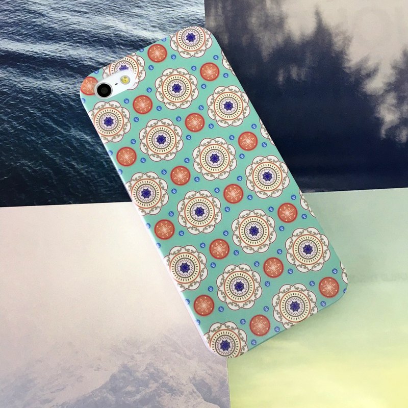 == 綠色萬花筒花花圖案 iPhone X, iPhone 8, iPhone 8 Plus, iPhone 7, iPhone 7 Plus, iphone 6/6S , iphone 6/6S P