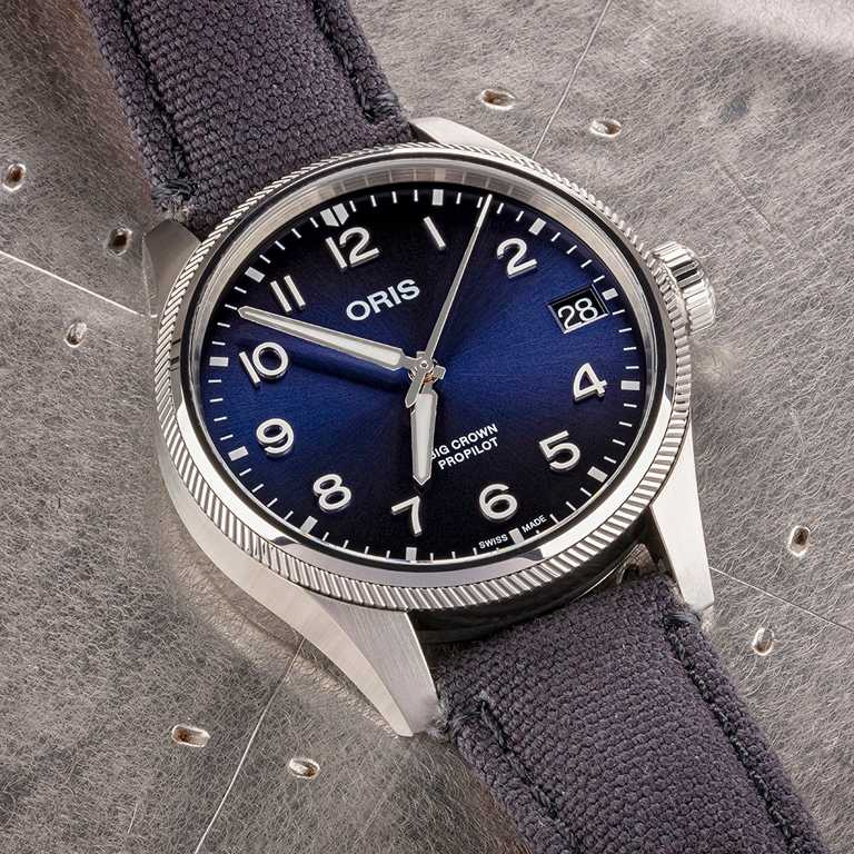 ORIS「Big Crown ProPilot飛行系列」風格大視窗日期女錶╱41mm，不鏽鋼錶殼╱55,000元。（圖╱ORIS提供）