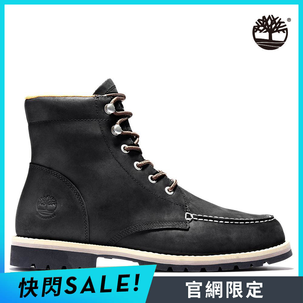 Timberland 男款黑色全粒面防水高筒靴|A2EEE001