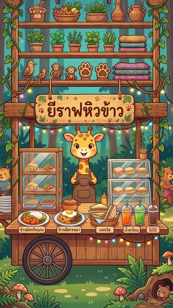 ยีราฟหิวข้าว 🍚🦒