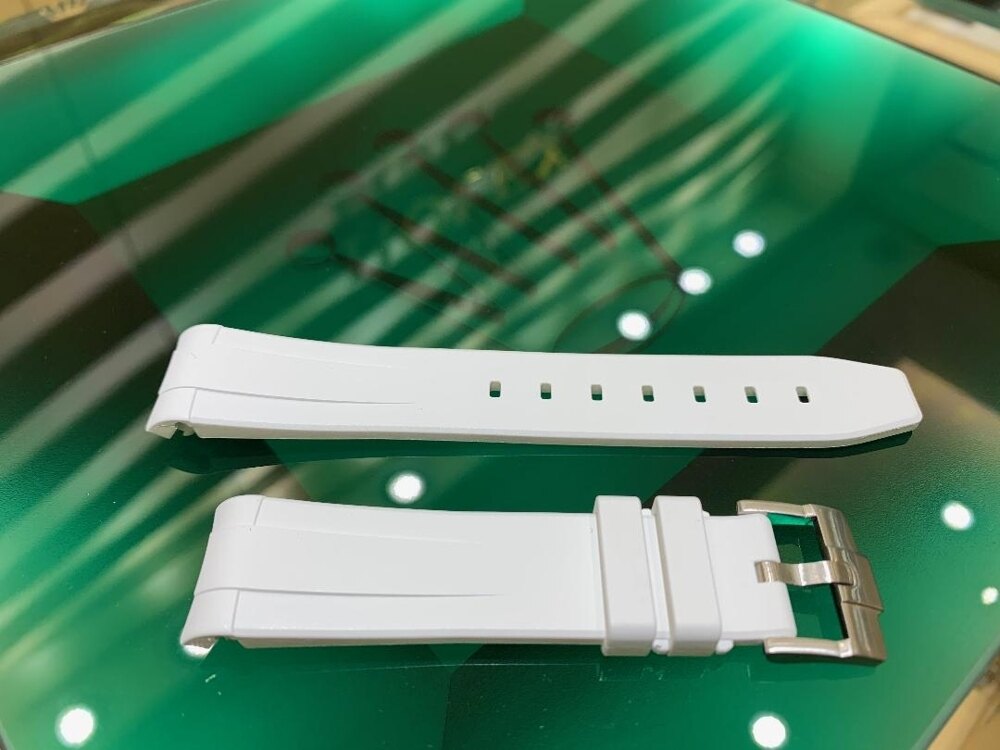 ROLEX 勞力士 Submariner 潛航者橡膠錶帶 原廠 RUBBER B 北極白 M106CD 唐扣系列