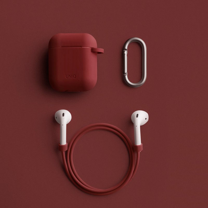 UNIQ AirPods 2代 Vencer全包藍牙耳機矽膠保護套 配掛鉤防丟線、耳機套