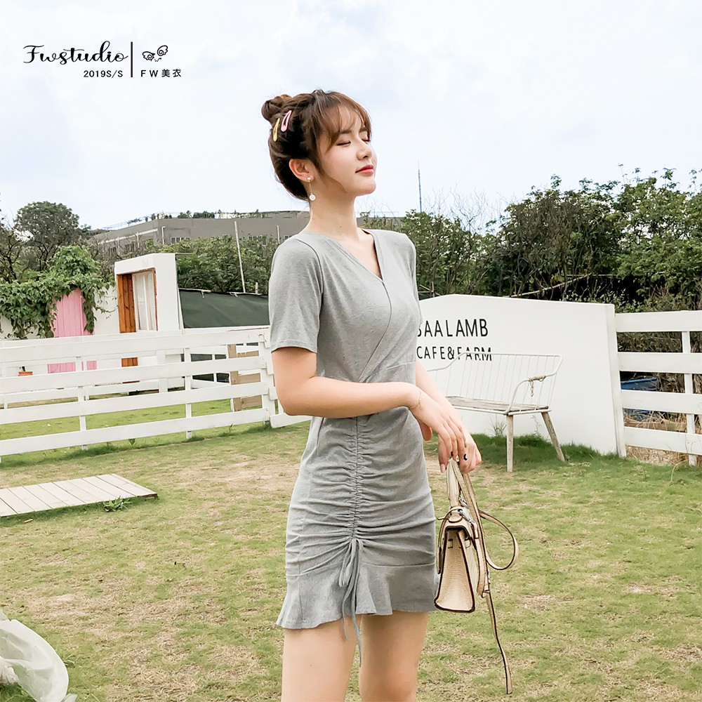 洋裝 短洋裝 小洋裝 性感洋裝 縮腰洋裝 短袖洋裝 FW美衣 FA701