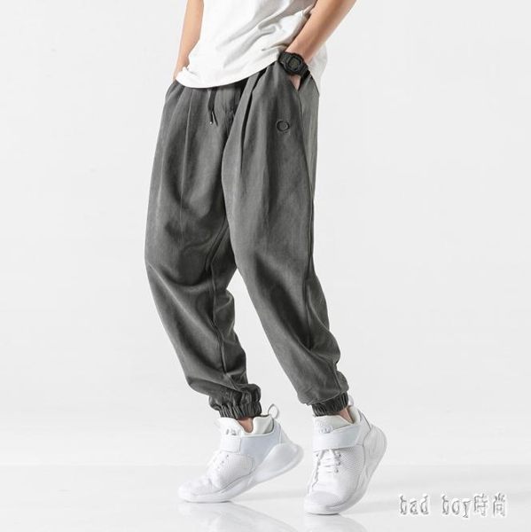 運動九分褲男韓版2019新款潮流小腳束腳休閒長褲寬鬆秋季百搭