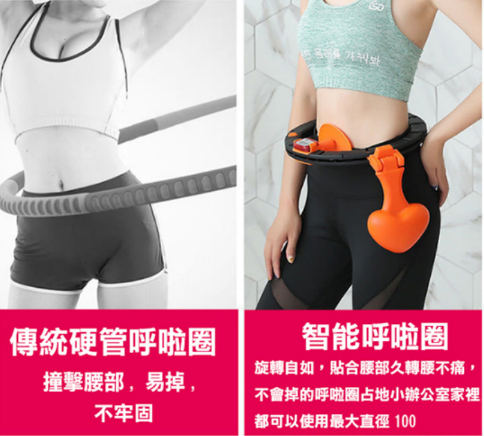 不會掉的呼啦圈收腹美腰加重減肥成人家用健身器瘦腰神器