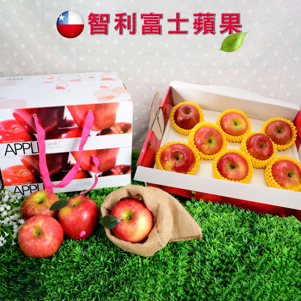 智利蘋果採自然栽種方式，考量人工成本及耕作面積，省去摘葉、轉果、鋪反射膜等人工程序，故果實色澤較不均勻，呈紅黃二色。果實碩大、紅黃底色搭配粉紅條紋，皮薄肉多，肉質細緻，脆甜多汁，散發自然果香，生長期間