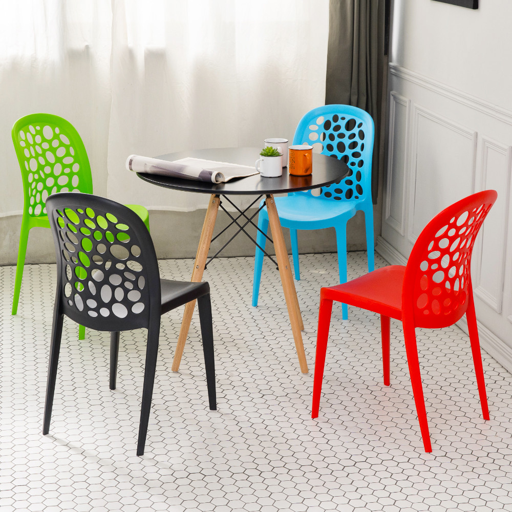 2入組時尚尖端設計感餐椅 單椅 休閒椅 造型椅-(四色可選)