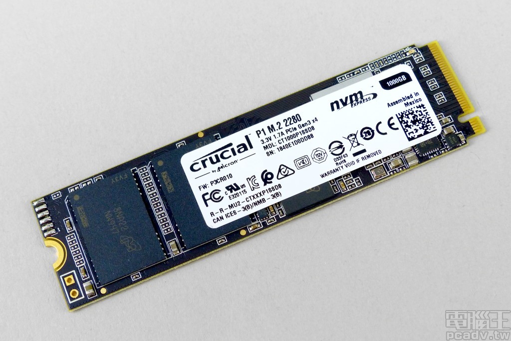 Micron Crucial 的第一次，採用 QLC 與 NVMe 的 P1 M.2 SSD 1000GB 容量實測