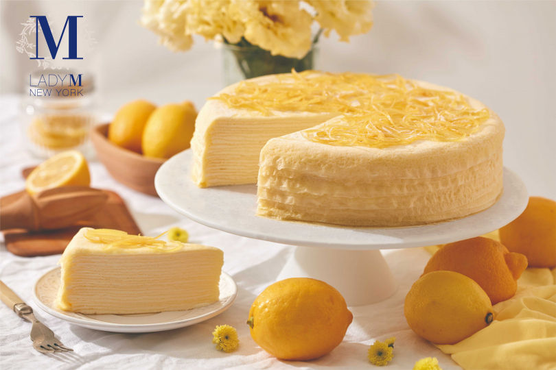 檸檬千層蛋糕（單片280元，九吋2800元）（圖／Lady M）