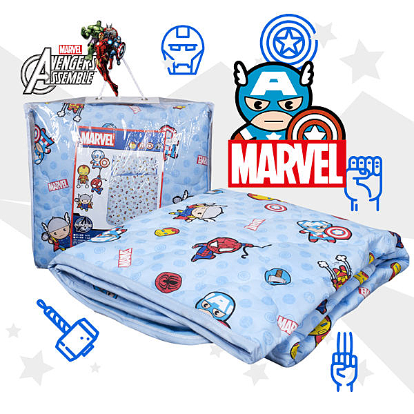 卡通 磨毛 四季被 漫威 美國隊長 蜘蛛人 機器人 鋼鐵人 冷氣被 幼稚園