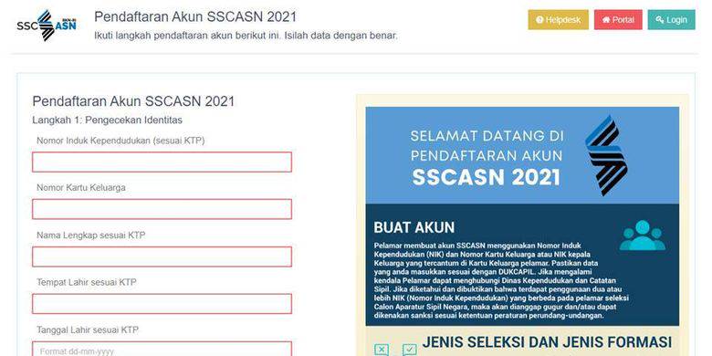 Cara Buat Akun Dan Daftar Cpns 2021 Di Www Sscasn Bkn Go Id Kompas Com Line Today