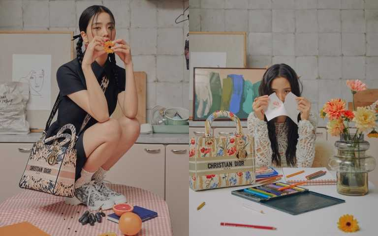  Jisoo智秀拍攝Lady Dior系列大片，清純又放空的享受一個人在家玩耍的藝術感（圖／品牌提供）