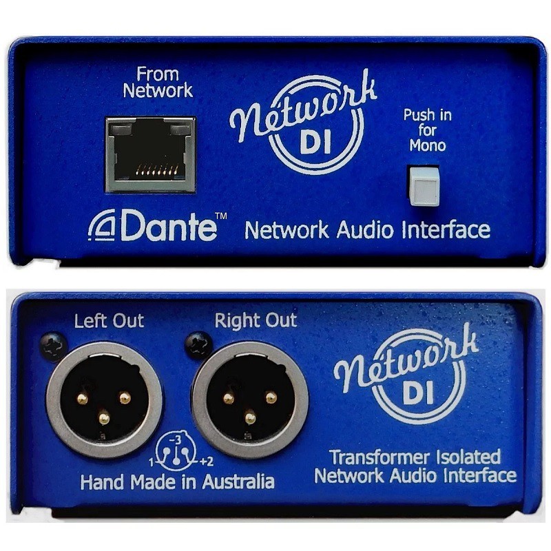 arx network di是一個類比接線盒使用流行的dante網絡協議從網絡中提取音頻並將其轉換為transformer隔離類比音頻適用於連接混音控制台和其他需要類比信號源的設備 前面板上的單聲道開