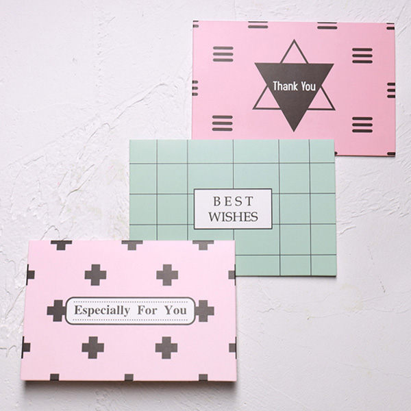 【BlueCat】簡約幾何感謝祝福信封卡片