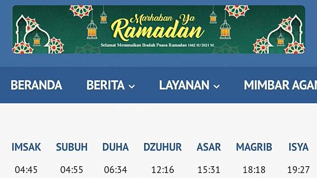 Jadwal Imsakiyah Dan Buka Puasa Balikpapan Kamis 15 April 2021 Suara Com Line Today