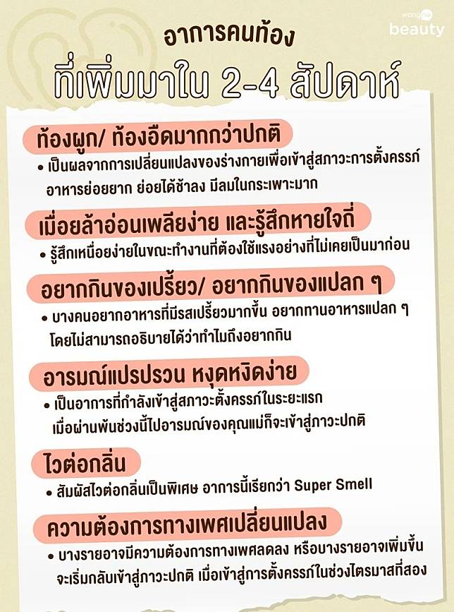 เช็กอาการคนท้อง 1-4 สัปดาห์แรก พร้อมการรับมือ #อาการแบบนี้ท้องไม่ท้อง |  Wongnai | Line Today