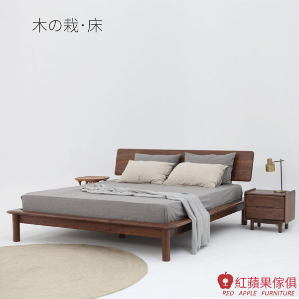 [紅蘋果傢俱]SE013 木栽系列 6尺床架 北歐風床架 日式床架 實木床架 無印風 簡約風