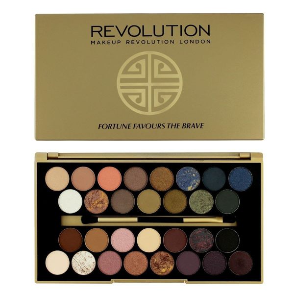 英國 Makeup Revolution Fortune Favours The Brave 30色珠光霧面眼影盤