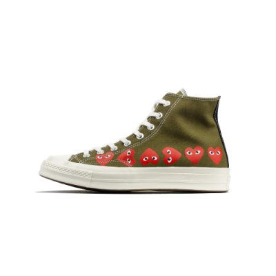 ☆CHIN代購☆ CDG 川久保玲 PLAY Converse Chuck 70 多愛心 綠高筒 162973C 現貨