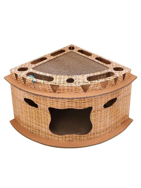 全館83折貓抓板窩磨爪器防貓抓沙發保護立式貓爪板耐磨貓咪紙箱瓦楞紙貓窩