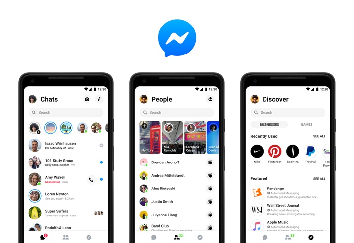 Facebook終於著手整頓Messenger App門面，迎來精簡化介面、黑暗模式與自定義聊天對話框