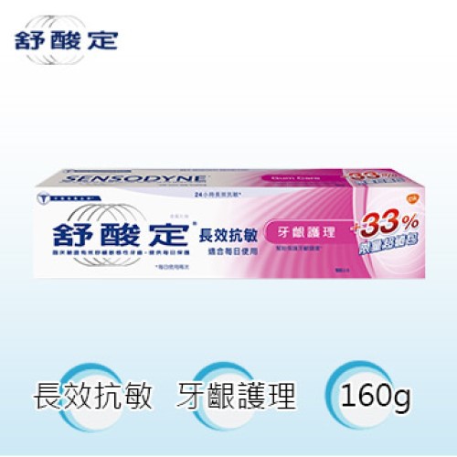 舒酸定 牙齦護理/清涼薄荷 160g (粉色/綠色) 長效抗敏 牙膏