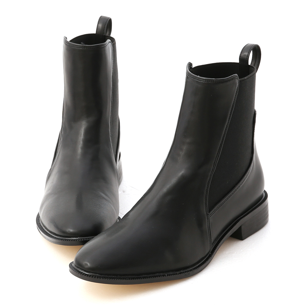 D+AF 酷派率性．撞色拼接切爾西短靴