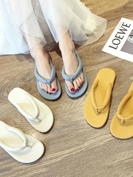 人字拖 人字拖女外穿夏季百搭韓版學生簡約防滑夾腳沙灘平底拖鞋 【宜室家居】