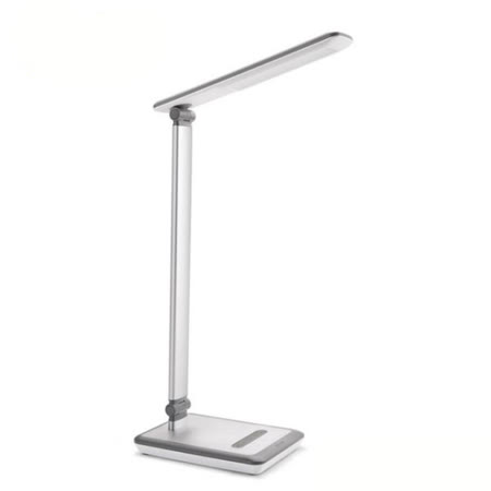 加贈USB隨身折疊風扇 鋁合金時尚髮絲紋設計 轉軸可任意調整方向，輕巧好收納摺疊起來厚度約5.5cm5段式調光，可記憶亮度，長按開關鍵3秒即可關燈 125年光學背景精準光學控制，不眩光，無重影使用10