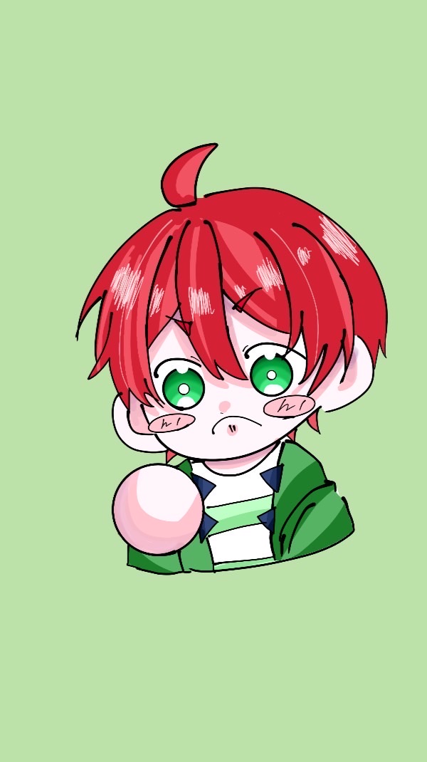 🌈🍑のイラスト描こ〜！
