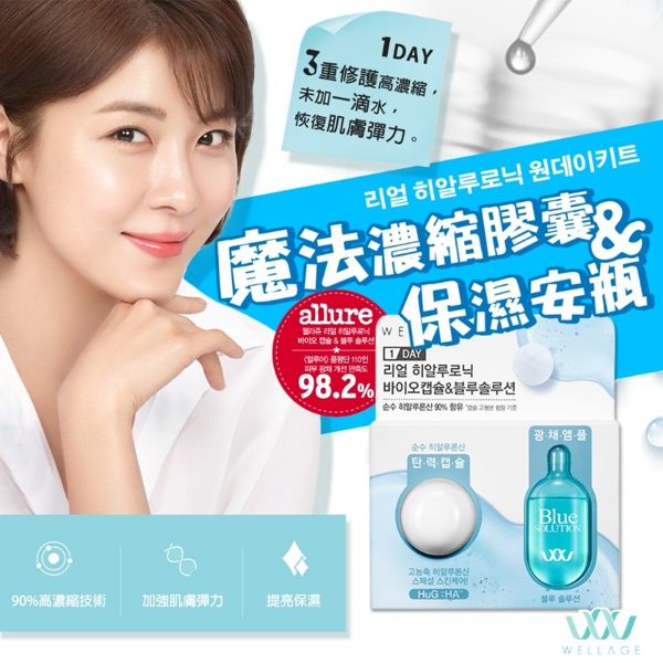 河智苑皮膚彈力的秘密 小小的膠囊包含高濃縮質酸成分 用一次等於敷10片面膜，強效彈性恢復力