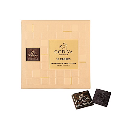 GODIVA 85%黑巧克力片禮盒(16片/盒)