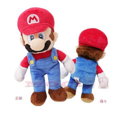 【サイズ】S號 サイズ：約幅11×奥行11×高さ24cm 【素材】 本体：ポリエステル 中材：ポリエステル、PE 大人気の“スーパーマリオ”グッズから ふわふわ手触りのヌイグルミの「マリオ」が登場です