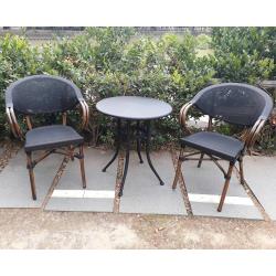 ◎不生鏽/溫泉飯店會館，山區海邊適用/餐廳咖啡廳/民宿農場餐飲推薦，自家陽台或騎樓皆適合。|◎|◎品牌:Brother兄弟牌類型:組合組合:桌椅組組合說明:60CM鐵板圓桌*1張+星巴克鋁合金休閒椅*