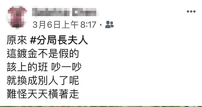 【女警大鬧市議會2】「分局夫人鍍金橫著走」　她遭控警員當成官在做