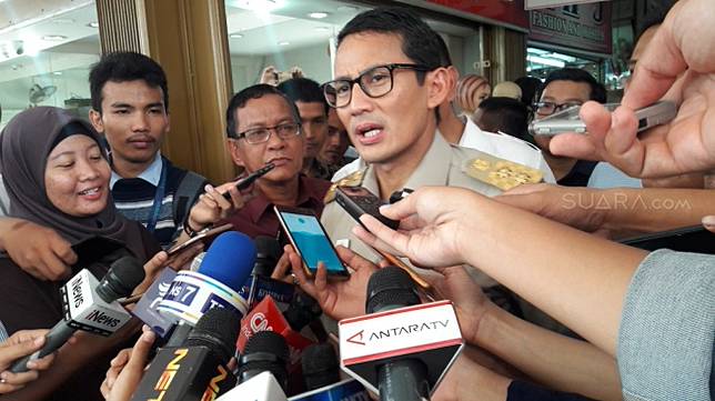 Wakil Gubernur DKI Jakarta Sandiaga Uno. [Suara.com/Ummi Hadyah Saleh]