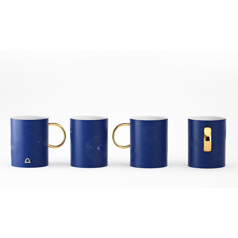 品名：簡約陶瓷馬克杯材質: 陶瓷容量: 401mL(含)-500mL(含)尺寸：見詳情圖風格: 歐式形狀: 圓形流行元素: 小清新顏色分類: 【描金款】金牛座?-450ml 【描金款】白羊座?-450