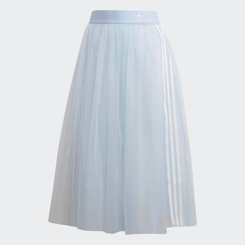 Adidas originals skirt tulle 透視 天空藍 配色 女款 裙子 DV0852