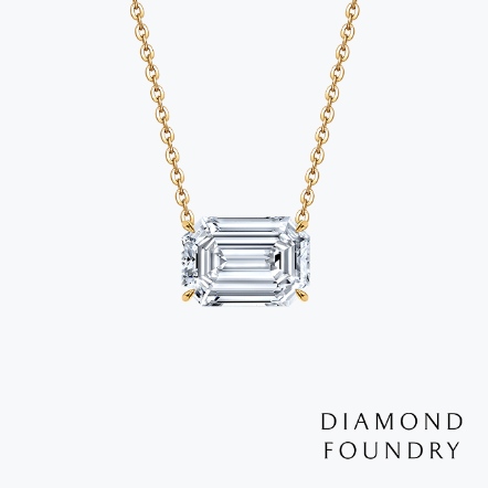 極簡爪鑲綠柱石項鍊