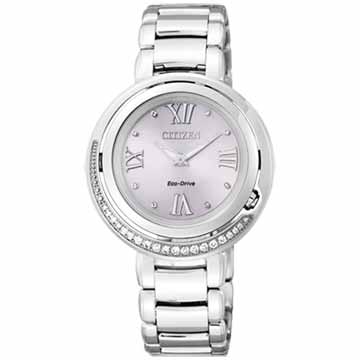 ★原廠公司貨★CITIZEN L系列Eco-Drive技術★藍寶石水晶玻璃鏡面★19顆天然真鑚點綴★鑽石形象錶款★產品型號：EX1120-53X