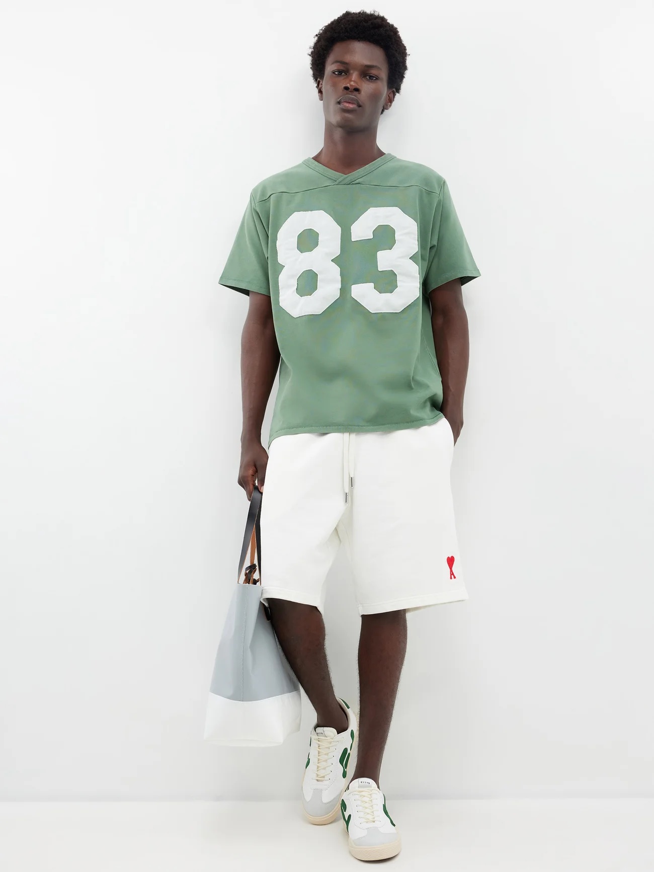 ERL Football-patch cotton-jersey T-shirt