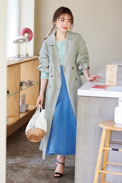 デニムスカートに似合うアウターは 今年っぽい着こなしをマスター 美人百花デジタル