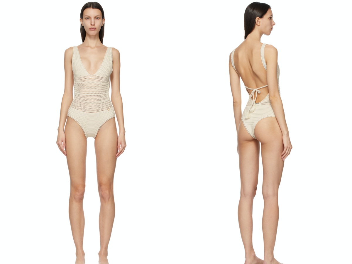 Valentino 針織連體泳衣